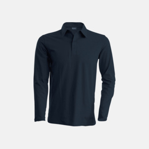 Långärmade herrpikéer i många färger med reklamtryck