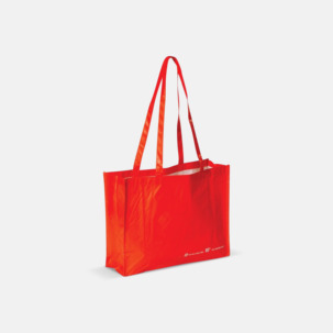 Miljökasse av återvunnet material med reklamtryck