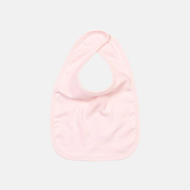 Powder pink Haklappar med kardborrestängning - med reklamtryck
