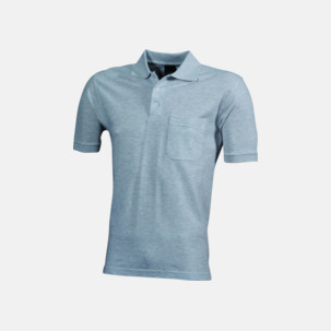 Fickförsedda pikétröjor med reklamtryck