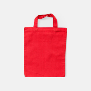 Liten bomullskasse med korta handtag