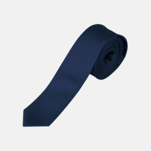 Långa, smala slipsar med reklamtryck