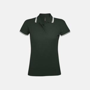 Herr- och dampikéer med kontrasterande ränder - med tryck eller brodyr