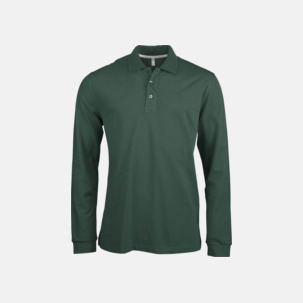 Långärmade herrpikéer i många färger med reklamtryck