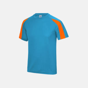 Tvåfärgade sport t-shirts för barn & vuxna - med reklamtryck