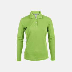 Långärmade dampikéer i många färger med reklamtryck