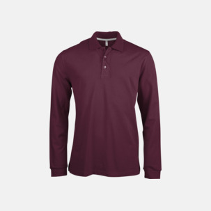 Långärmade herrpikéer i många färger med reklamtryck