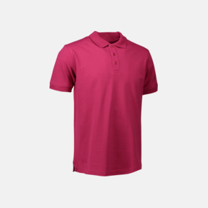 Stretchiga pikéer med reklamtryck