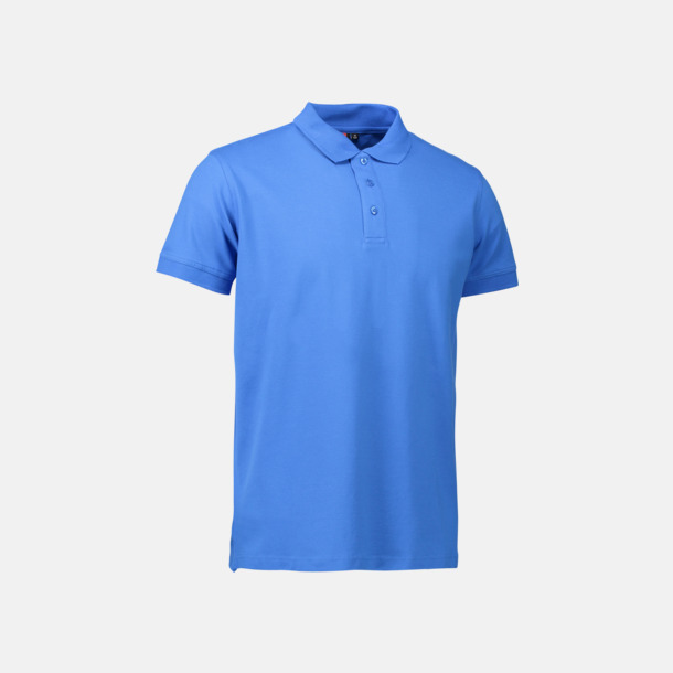 Azure (herr) Stretchiga pikéer med reklamtryck
