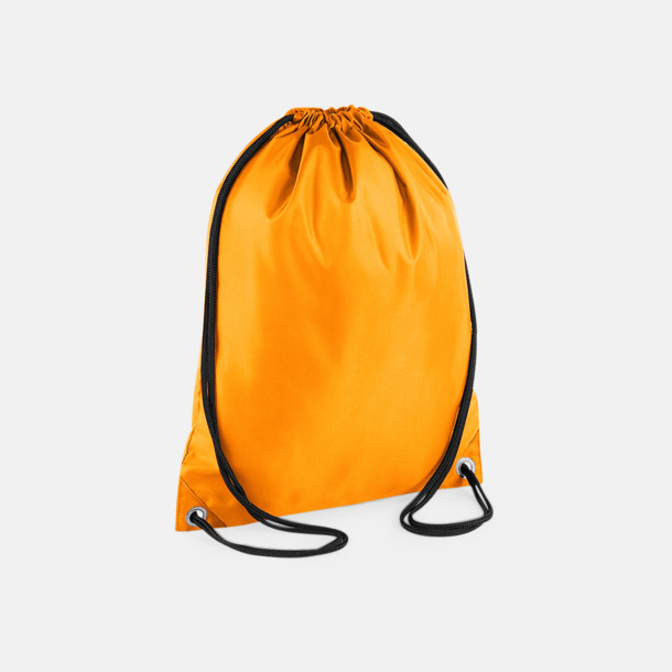 Orange Billiga gymnastikpåsar med reklamtryck