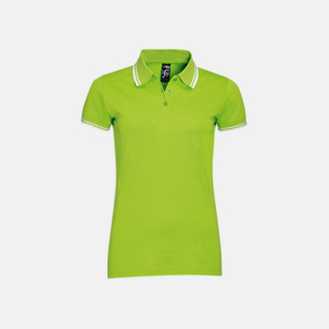 Herr- och dampikéer med kontrasterande ränder - med tryck eller brodyr