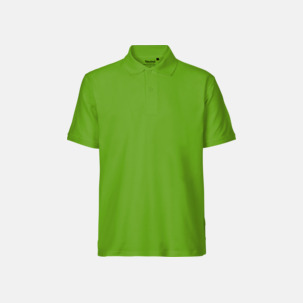 Fairtrademärkta pikétröjor i herr- och dammodeller med brodyr