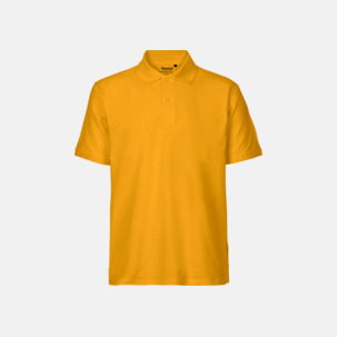 Fairtrademärkta pikétröjor i herr- och dammodeller med brodyr