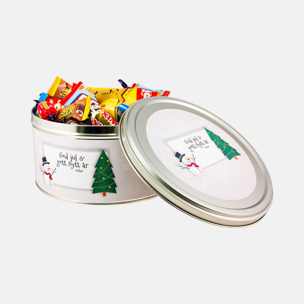 Inslaget varumärkesgodis (gammalt motiv) Plåtburk med eget tryck