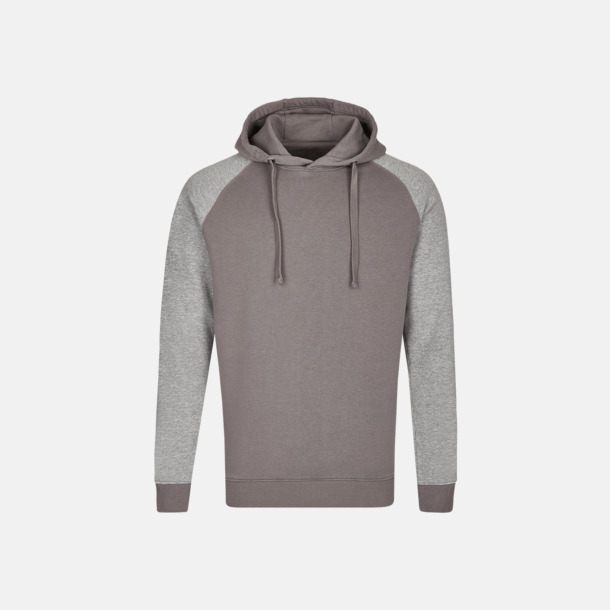 Grey Solid/Heather Grey (herr) Ficklösa huvtröjor med reklamtryck