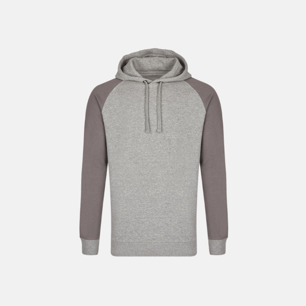 Heather Grey/Grey Solid (herr) Ficklösa huvtröjor med reklamtryck