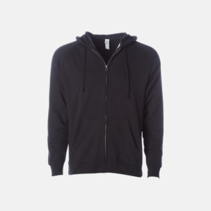 Blixtlås hoodies i unisex med reklamtryck