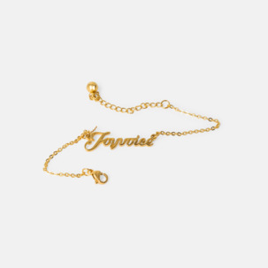 Guld- och silver pläterade armband med eget namn