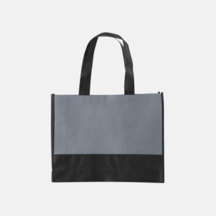 Kassar med svart kontrastfärg med reklamtryck