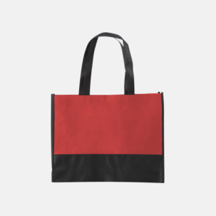 Kassar med svart kontrastfärg med reklamtryck