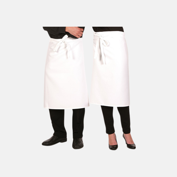 Vit (kockförkläde) Midjeförkläden  i 2 längder med sublimeringstryck