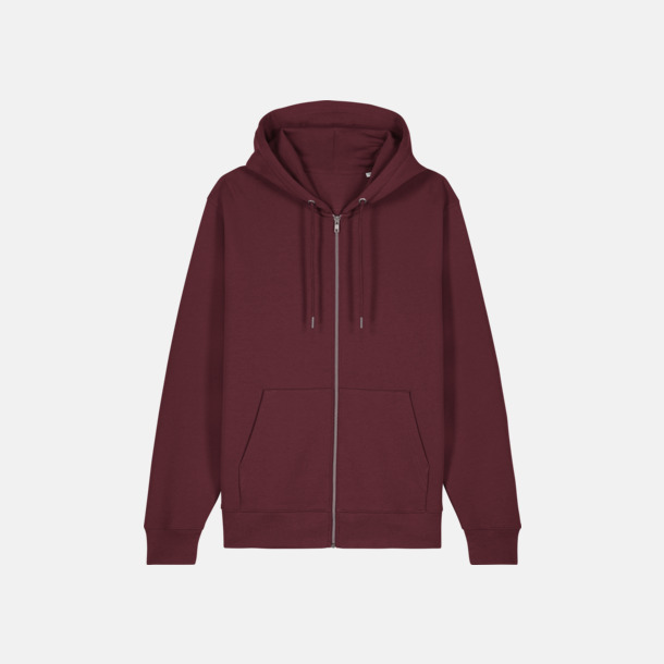 Burgundy Unisex hoodie från Stanley & Stella med screentryck