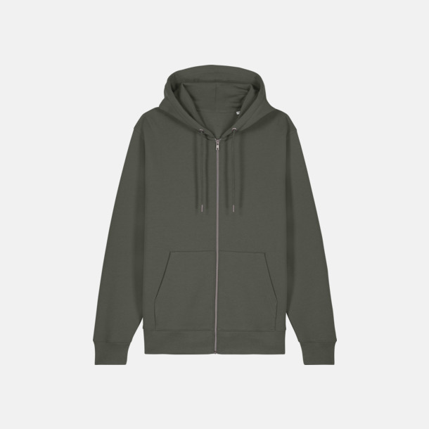 Khaki Unisex hoodie från Stanley & Stella med screentryck