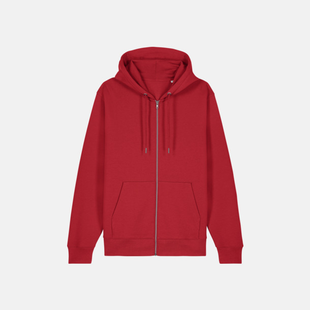 Röd Unisex hoodie från Stanley & Stella med screentryck