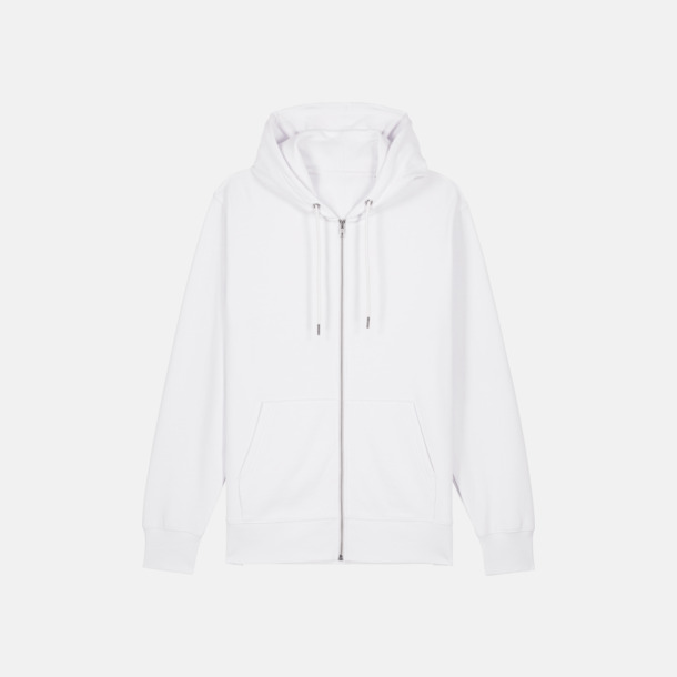 Vit Unisex hoodie från Stanley & Stella med screentryck