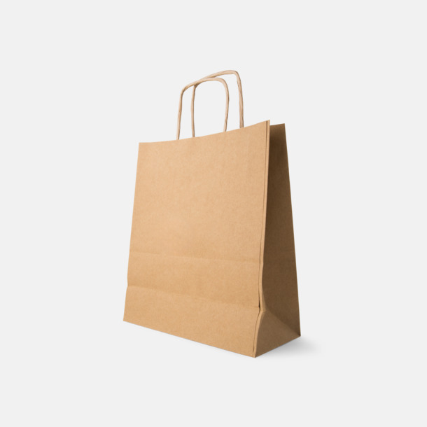Brun Papperspåsar i ekomaterial med reklamtryck