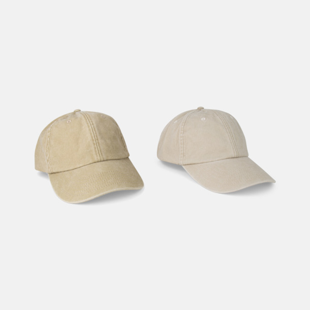Vintage Stone vs Vintage Sand Vintage Keps i tvättad och borstad bomull med egen logga