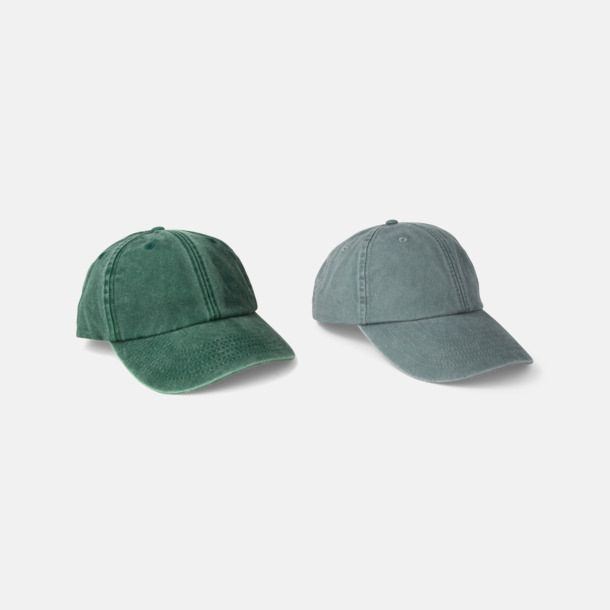 Vintage Bottle Green vs Vintage Sage Green Vintage Keps i tvättad och borstad bomull med egen logga