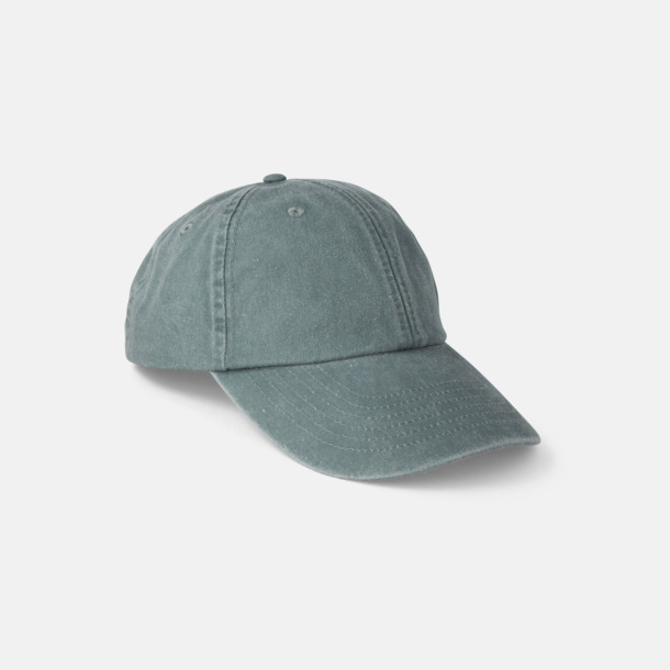 Vintage Sage Green Vintage Keps i tvättad och borstad bomull med egen logga