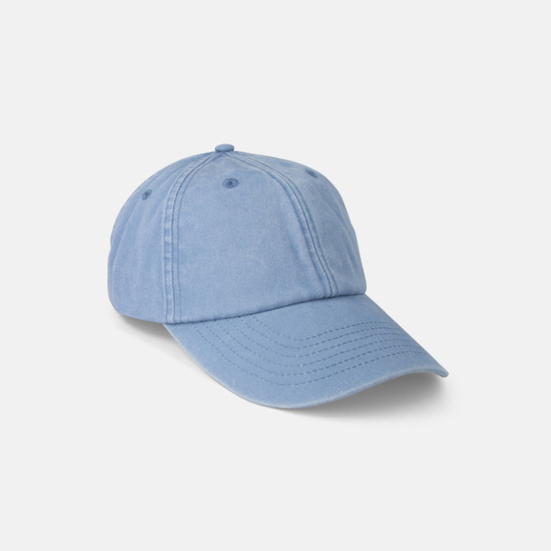 Vintage Light Blue Vintage Keps i tvättad och borstad bomull med egen logga
