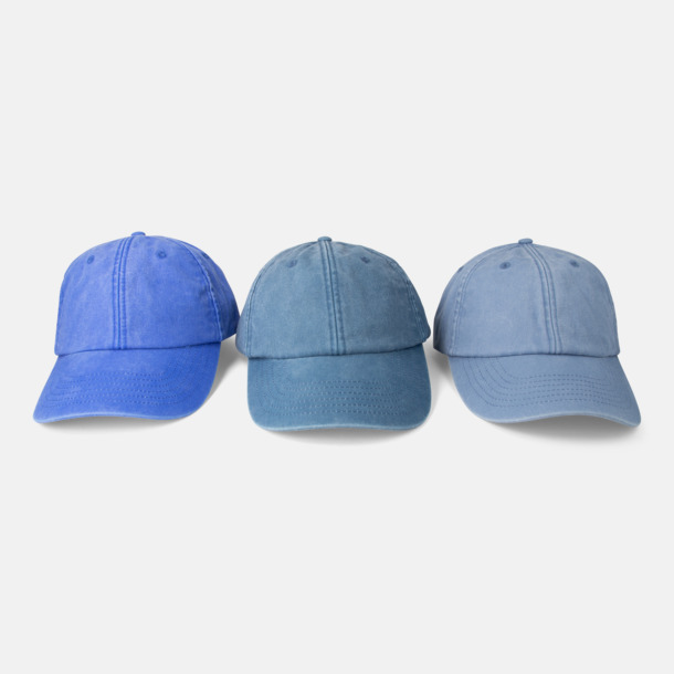 Vintage Cornflower, Vintage Light Denim, Vintage Light Blue Vintage Keps i tvättad och borstad bomull med egen logga