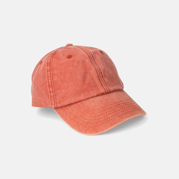 Vintage Orange Vintage Keps i tvättad och borstad bomull med egen logga