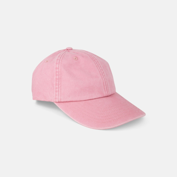 Vintage Dusty Pink Vintage Keps i tvättad och borstad bomull med egen logga