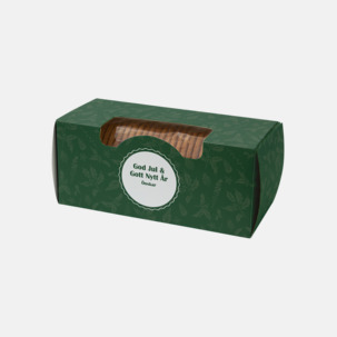 Pepparkakor i ask med eget reklamtryck