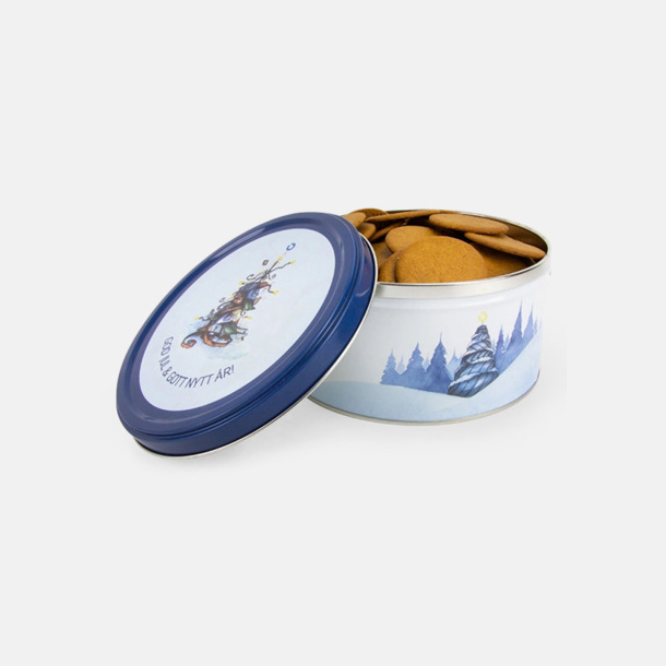 500 gram Plåtburkar med pepparkakor - ditt tryck över hela burken