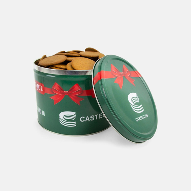 800 gram Plåtburkar med pepparkakor - ditt tryck över hela burken