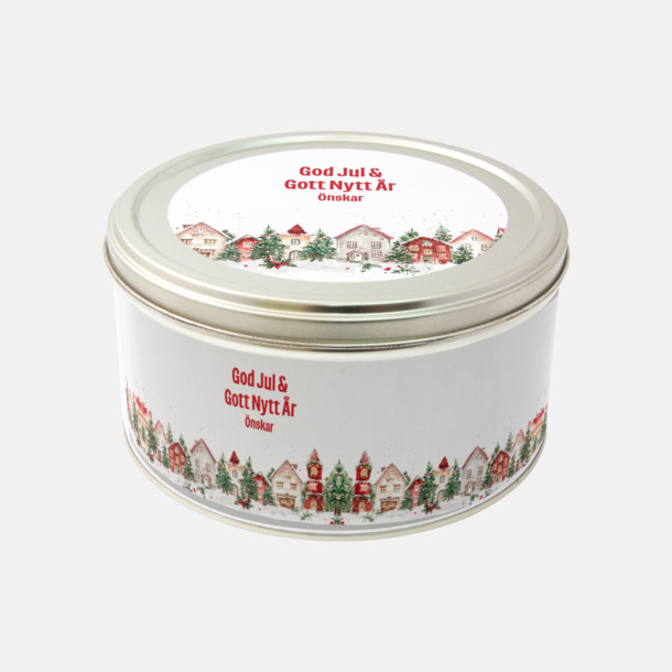 Vit (standardmotiv)  Plåtburk med eget tryck