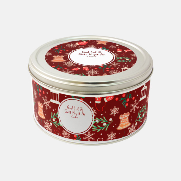 Röd (standardmotiv)  Plåtburk med eget tryck