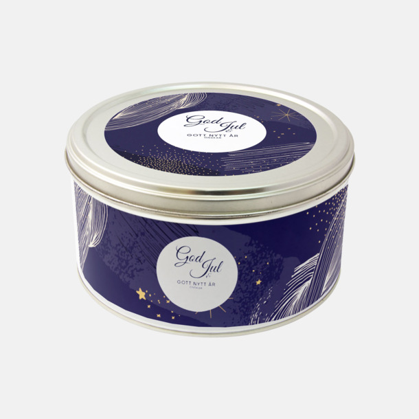 Blå (standardmotiv)  Plåtburk med eget tryck