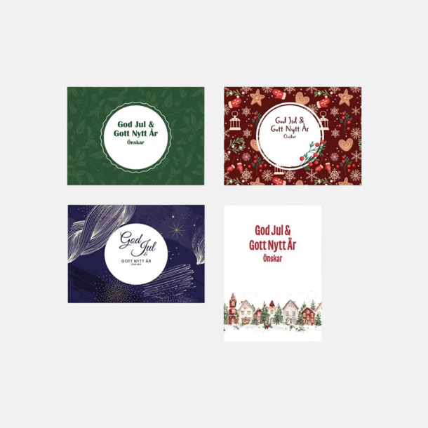 Julkort (se tillval) Plåtburk med eget tryck