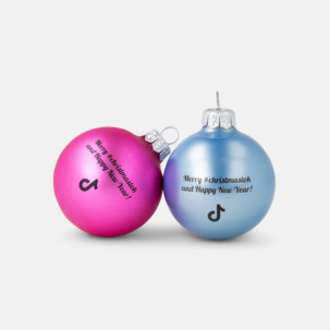 Julgranskulor med eget tryck