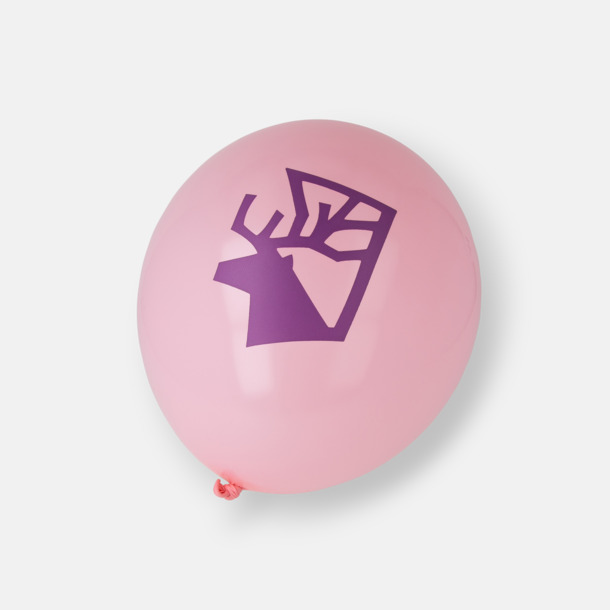 Pink med 1-färgstryck (medium) Ballonger med tryck
