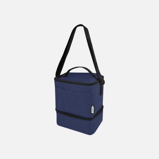 Melerad marinblå Återvunna kylväskor med screentryck