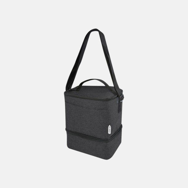 Melerad antracit Återvunna kylväskor med screentryck