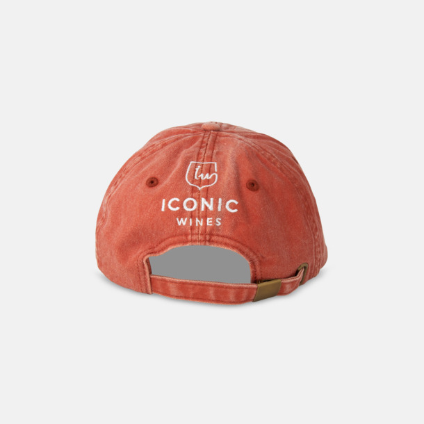 Med brodyr på baksidan (Vintage Orange) Vintage Keps i tvättad och borstad bomull med egen logga