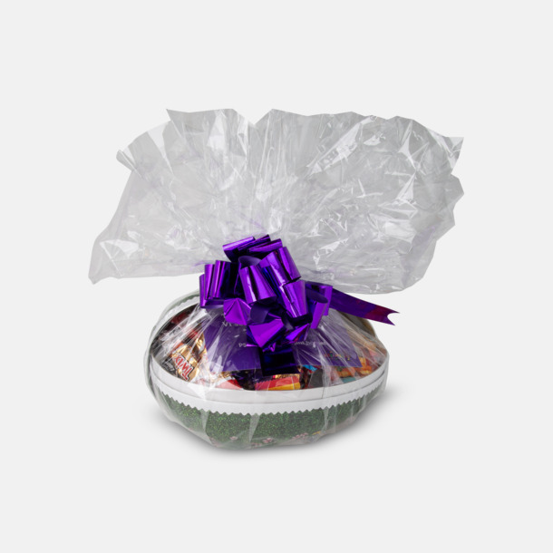 Med cellofan och rosett Påskägg med gott kvalitetsgodis